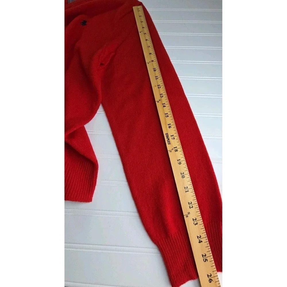 Polo Ralph Lauren Sweater Mens XL Merino Wool Washable Red V-Neck New NWT